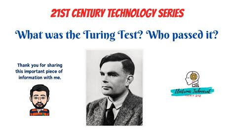 what was the turing test who passed it 21st century technology