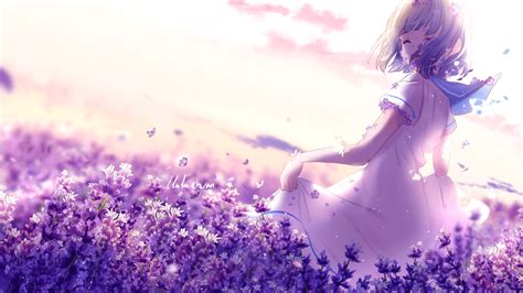 purple anime girl wallpapers wallpaper cave