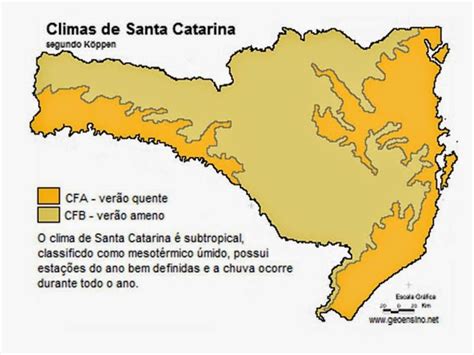 Climas De Santa Catarina Santa Catarina Geografia Mapa