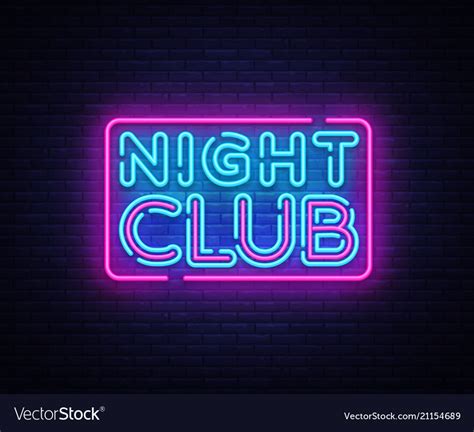 night club neon sign night club design royalty  vector