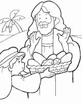 Mewarnai Sekolah Minggu Panes Milagros Yesus Makan Memberi Alimentacion Broden Peces Vissen Tuhan Anak Roti Cristianos Ribu Alkitab Wonderbaarlijke Warnai sketch template