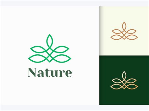 flower logo  luxury represent health  beauty uplabs