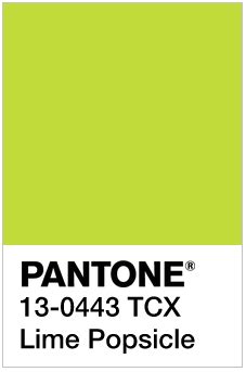 pantone   tcx lime popsiclepantone powered