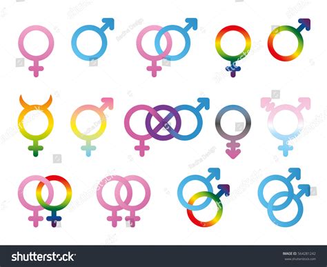 Gender Sexual Orientation Icon Set Isolated Stock Vector 564281242