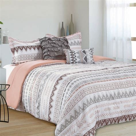 bungalow rose boivin stripe reversible comforter set wayfair