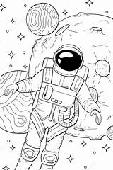 Espace Astronaute sketch template