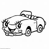 Car Cartoon Coloring Pages Cute Smiley Getdrawings sketch template