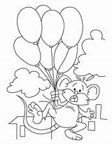 Coloring Mouse Balloons Pages Color Balloon Flying Mickey Printable Library Clipart Line Comments Popular sketch template