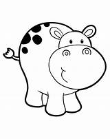 Hippo Coloring4free sketch template