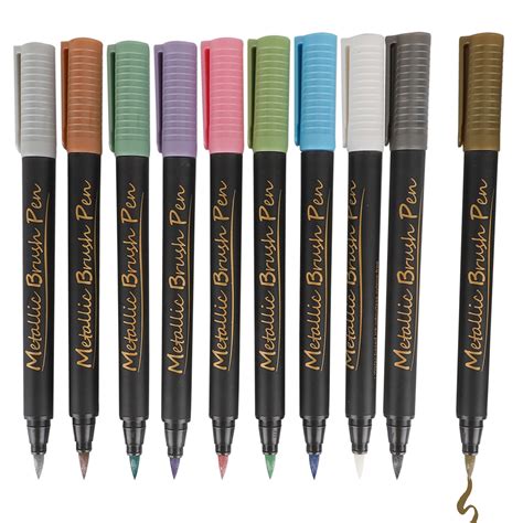 tsv metallic markers  assorted colors water based metallic paint  metalic marker pens