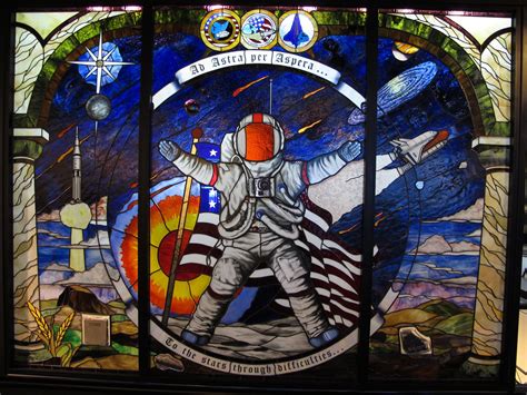 ad astra  aspera stained glass kansas cosmosphere   flickr