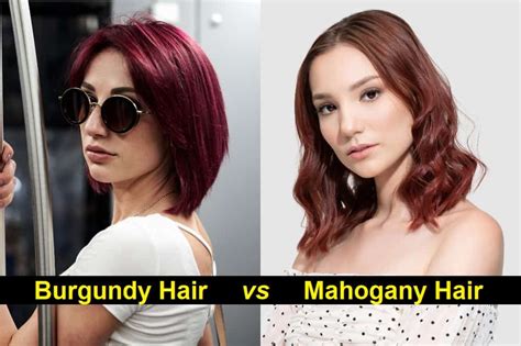 mahogany  burgundy hair color    differences hairstylecamp