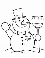 Snowman Pages Coloring Color Printable Kids Christmas sketch template