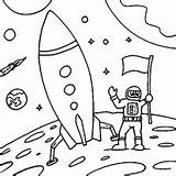 Astronauta Foguete Lua Tudodesenhos sketch template