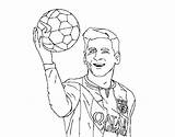 Messi Coloring Lionel Coloringcrew sketch template