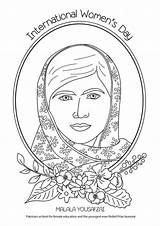 Malala Yousafzai Suffrage Pakistan Imagem Scribblefun Nobel Campaigner Laureate sketch template