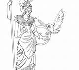 Athena Coloring Pages Getdrawings sketch template