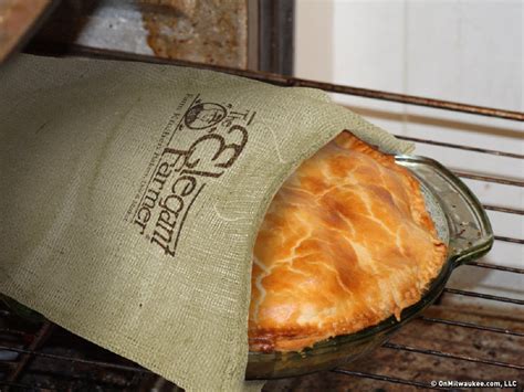 elegant farmer s apple pie in a bag now served in a hemp sack