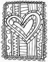 Valentine Coloring Scrappy Pages Link Color sketch template