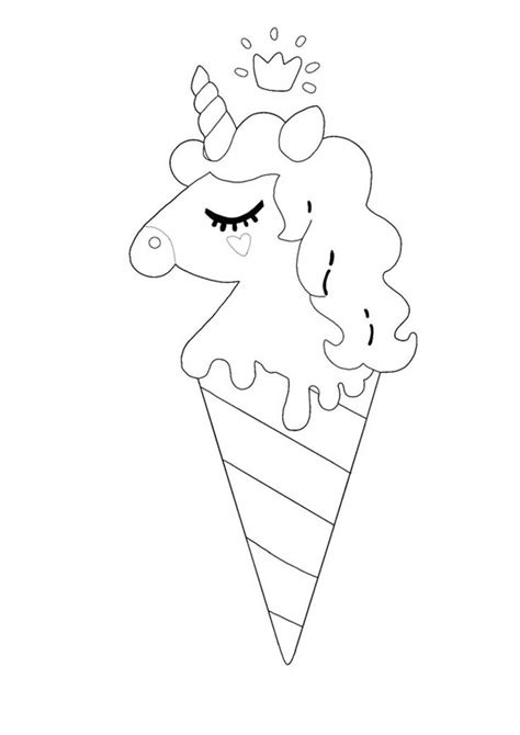 ice cream unicorn coloring pages noredbits