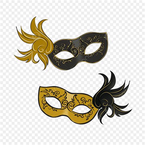 carnival mask png picture illustration  black  gold carnival mask