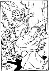 Ewoks Kleurplaten Ausmalbilder Coloriage Leia Minibouts Ausmalbild Ewok Topkleurplaat Hoth sketch template