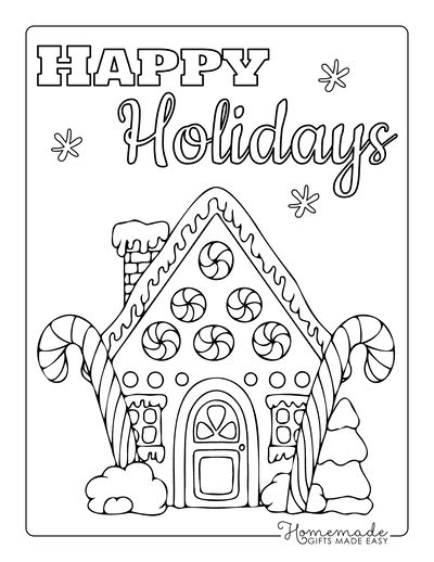 printable happy holidays coloring pages