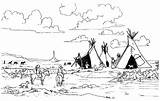 Coloring Native American Pages Indian Lakota Camp Books Designs Oglala Hubpages Apache Kids Indians Drawing sketch template
