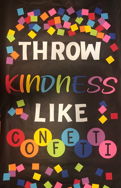 Throw Kindness Like Confetti Bulletin Board For Classroom Etsy