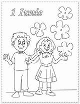Iunie Colorat Planse Ziua Desen Copilului Ani Copiilor Multe sketch template