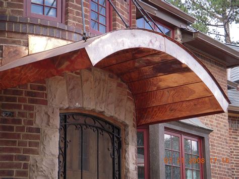 arched flat seam door awning raleighroofingcom front door awning front door canopy porch