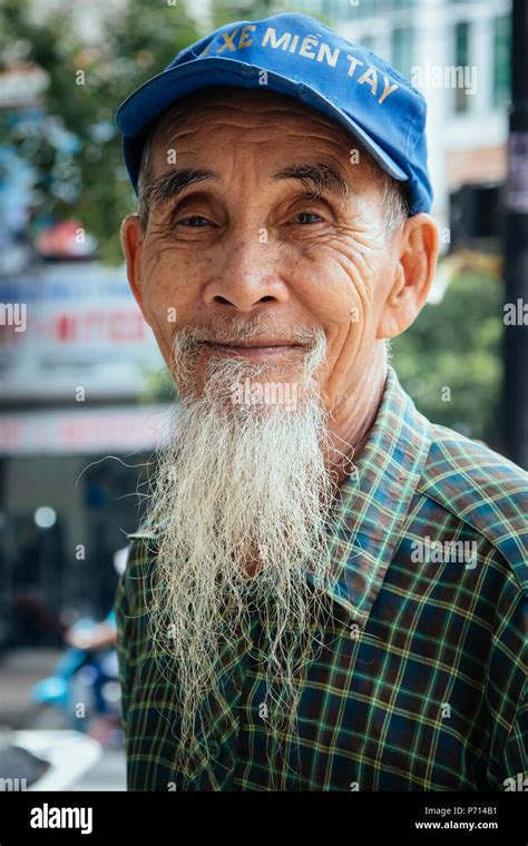 vietnamese man   long beard ho chi minh city vietnam indochina southeast asia asia