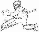 Hockey Coloring Pages Kids Goalie Printable Player Logo Nhl Sports Color Goalies Print Boston Drawing Bruins Sheets Team Blackhawks Jets sketch template