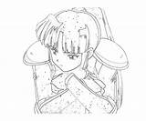 Sango Sad Inuyasha Coloring Lineart sketch template