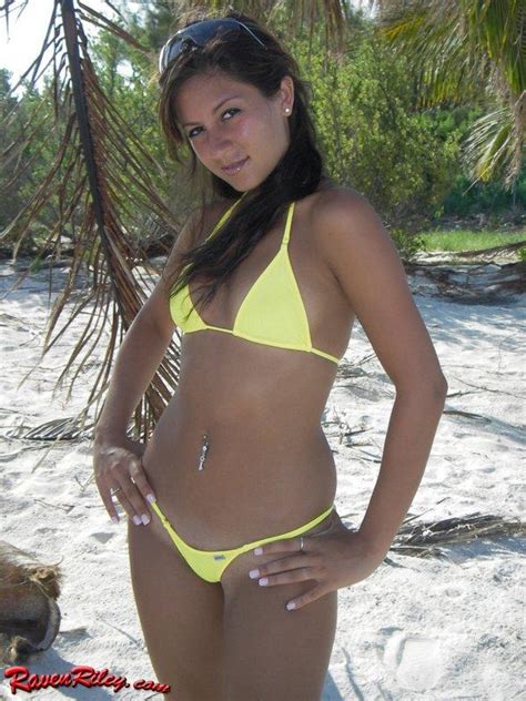 Raven Riley In A Hot Yellow Bikini Coed Cherry