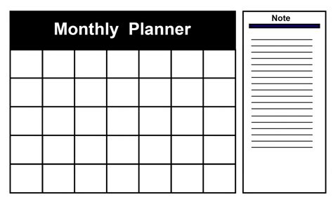 monthly planner templates  excel word