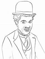 Coloring Chaplin Charlie Pages Famous People Portrait Actors Printable Drawing Color Print Onlinecoloringpages Categories sketch template