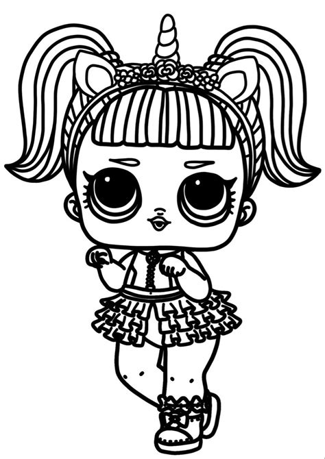 lol doll unicorn coloring pages unicorn coloring pages kitty