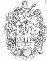 Coloring Pages Disney Adult Princess Colouring Tattoo Sheets Books Color sketch template