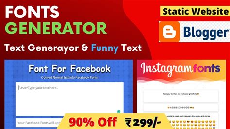 font generator blogger website text generator facebook instagram