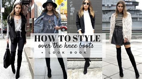 how to style over the knee boots look book youtube