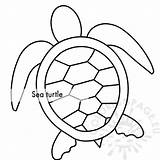 Turtle Sea Outline Coloring Pdf Animal Coloringpage Eu sketch template