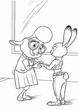 Zootopia Coloring Kids Pages Judy Mayor Assistant Bellwether Hopps Printable Disney Lt Beautiful Characters Justcolor sketch template