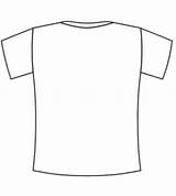 Blank Shirt Template Coloring Tshirt Back sketch template