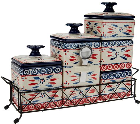 Temp Tations Old World 6 Piece Ceramic Canister Set