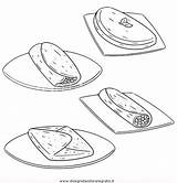 Omelette sketch template