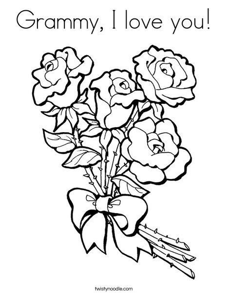 grammy  love  coloring page mothers day coloring pages