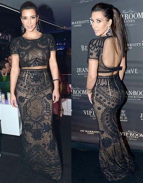 kim kardashian was visited at sean diddy combs yacht party in cannes on may 22 2012 in a black