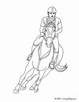 Caballos Corriendo Equestrian Galop Pferd Caballo Jinete Hellokids Pferde Dressur Colorier Galope Drucken sketch template