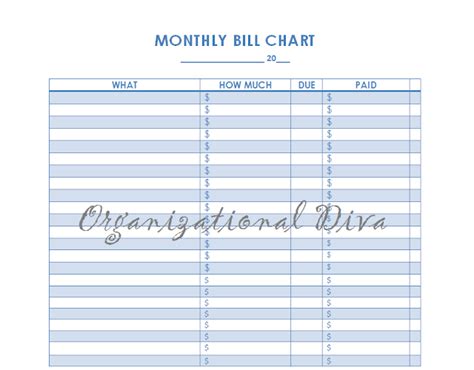 search results  printable blank paying bills organizer calendar